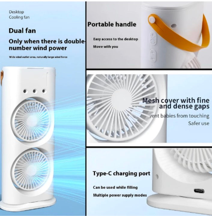 Double End Air Cooler Fan , Mini Air Cooler double Fan,