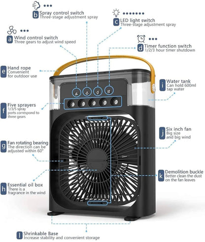 Mini Air Cooler Mist Fan Portable Mini Spray Fan Mini Cooler Fan